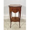 ANTICO COMODINO INGLESE LEGNO 1950 INTARSIATO CAMERA SALOTTO ARMADIO ETAGERE OLD