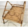 CARRELLO BAR DESIGN VIMINI BAMBÙ PORTAVIVANDE ANNI 60 CARRELLINO ROTELLE