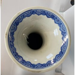 GRANDE VASO OVOIDALE PORCELLANA CLISONNé SMALTO POLICROMO 47 cm/h Fine '800/'900