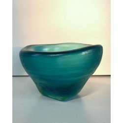 CIOTOLA CORROSO VETRO Murano DESIGN Carlo Scarpa PER Venini GLASS BOWL IRIDATO