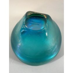 CIOTOLA CORROSO VETRO Murano DESIGN Carlo Scarpa PER Venini GLASS BOWL IRIDATO
