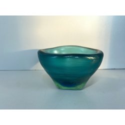 CIOTOLA CORROSO VETRO Murano DESIGN Carlo Scarpa PER Venini GLASS BOWL IRIDATO