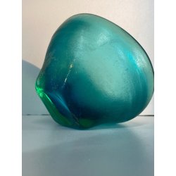 CIOTOLA CORROSO VETRO Murano DESIGN Carlo Scarpa PER Venini GLASS BOWL IRIDATO