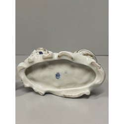 COPPIA STATUINE PORCELLANA AELTESTE VOLKSTEDT SALIERA PEPIERA FIGURE DECORO ORO