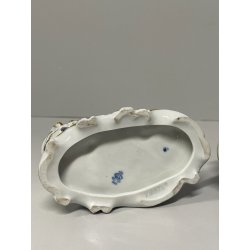 COPPIA STATUINE PORCELLANA AELTESTE VOLKSTEDT SALIERA PEPIERA FIGURE DECORO ORO