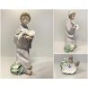 FIGURINA BAMBINO OCA PORCELLANA Lladrò GIRL WITH GOOSE Mod. 6101 PORCELAIN '900