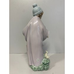 FIGURINA BAMBINO OCA PORCELLANA Lladrò GIRL WITH GOOSE Mod. 6101 PORCELAIN '900