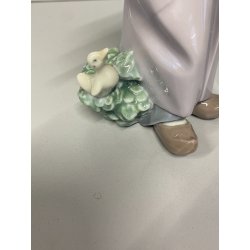 FIGURINA BAMBINO OCA PORCELLANA Lladrò GIRL WITH GOOSE Mod. 6101 PORCELAIN '900