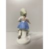 FIGURINA BAMBINA OCHE PORCELLANA GIRL WITH FLOWERS GOOSES Mod. 10685 VINTAGE '70
