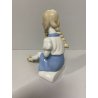 FIGURINA BAMBINA con TRECCE PORCELLANA GDR Mod. 1443 VINTAGE