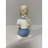 FIGURINA BAMBINA con TRECCE PORCELLANA GDR Mod. 1443 VINTAGE