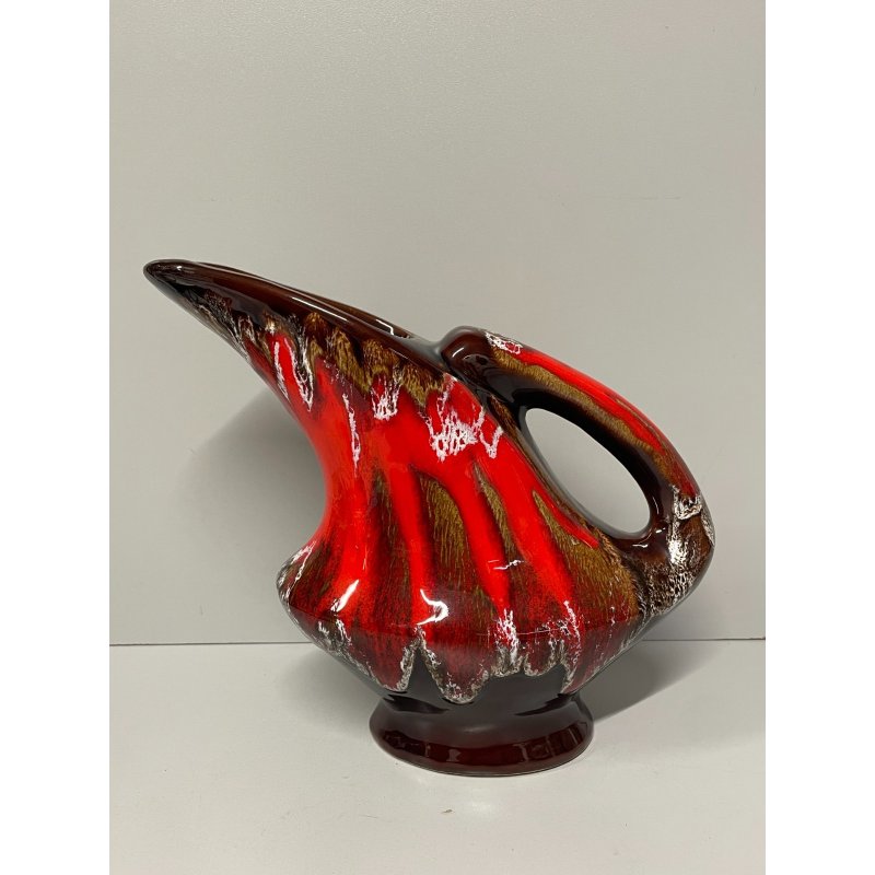 stupenda CARAFFA BROCCA CERAMICA SMALTATA firmato VALLARIUS centrotavola