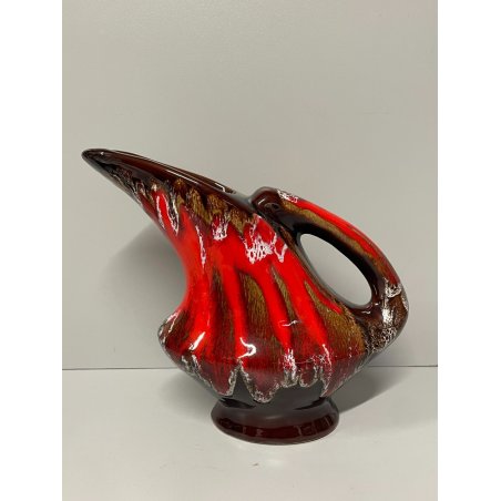 stupenda CARAFFA BROCCA CERAMICA SMALTATA firmato VALLARIUS centrotavola