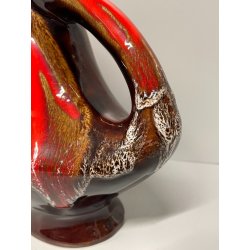 stupenda CARAFFA BROCCA CERAMICA SMALTATA firmato VALLARIUS centrotavola