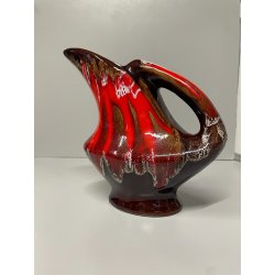 stupenda CARAFFA BROCCA CERAMICA SMALTATA firmato VALLARIUS centrotavola