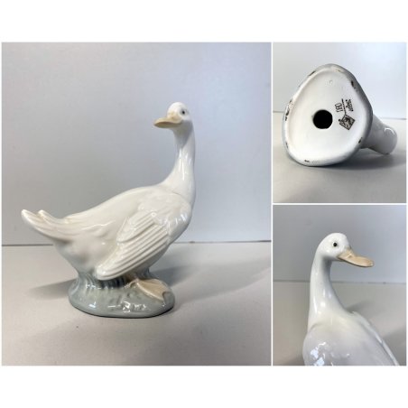 FIGURINA OCA PORCELLANA NAO by Lladrò GOOSE VINTAGE PORCELAIN 12 cm /h 1978