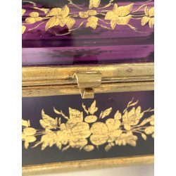 ANTICO grande SCRIGNO cofanetto MOSER cristallo boemia RUBINO NAPOLEONE III '800