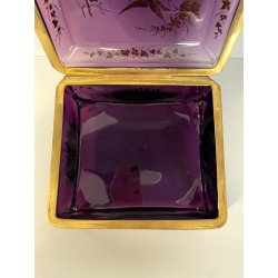 ANTICO grande SCRIGNO cofanetto MOSER cristallo boemia RUBINO NAPOLEONE III '800