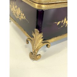 ANTICO grande SCRIGNO cofanetto MOSER cristallo boemia RUBINO NAPOLEONE III '800