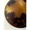 ANTICO VASO VETRO STILE Gallé CAMMEO GLASS PAESAGGIO FORESTA ARTNOUVEAU ø 18cm