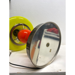 LAMPADA DA TAVOLO VINTAGE DESIGN Carlo Nason Mazzega VETRO MURANO ROSSO LIME '60