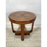 ANTICO TAVOLINO ROTONDO DECO LEGNO RADICA epoca 1930 TAVOLO FUMO SALOTTO VINTAGE