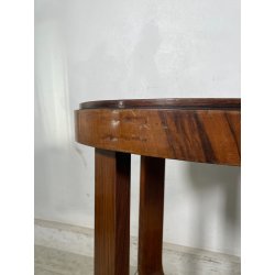 ANTICO TAVOLINO ROTONDO DECO LEGNO RADICA epoca 1930 TAVOLO FUMO SALOTTO VINTAGE