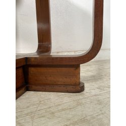 ANTICO TAVOLINO ROTONDO DECO LEGNO RADICA epoca 1930 TAVOLO FUMO SALOTTO VINTAGE