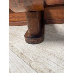 ANTICO TAVOLINO ROTONDO DECO LEGNO RADICA epoca 1930 TAVOLO FUMO SALOTTO VINTAGE