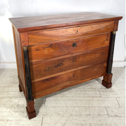 ANTICO COMO IMPERO 4 CASSETTI epoc 800 legno NOCE EBANIZZATO CASSETTIERA SEGRETO