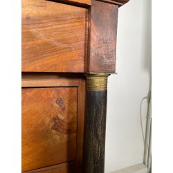 ANTICO COMO IMPERO 4 CASSETTI epoc 800 legno NOCE EBANIZZATO CASSETTIERA SEGRETO