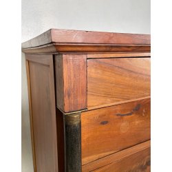 ANTICO COMO IMPERO 4 CASSETTI epoc 800 legno NOCE EBANIZZATO CASSETTIERA SEGRETO