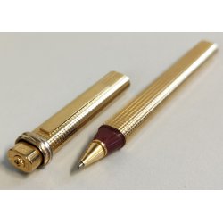 Must de Cartier PENNA SFERA Trinity Vendome PEN BALLPOINT Vintage BOX Rosso Oro