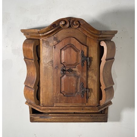 ANTICO STIPO MOBILE MENSOLA da PARETE LEGNO 1800 ANTA CREDENZA CONSOLLE MURO