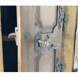 ANTICO STIPO MOBILE MENSOLA da PARETE LEGNO 1800 ANTA CREDENZA CONSOLLE MURO