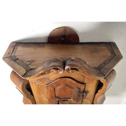 ANTICO STIPO MOBILE MENSOLA da PARETE LEGNO 1800 ANTA CREDENZA CONSOLLE MURO