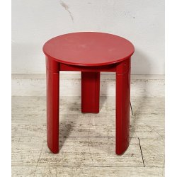 SGABELLO TAVOLINO DESIGN Olaf Von Bohr ANNI 60 Gedy PLASTICA ROSSA VINTAGE SEDIA