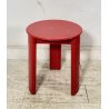 SGABELLO TAVOLINO DESIGN Olaf Von Bohr ANNI 60 Gedy PLASTICA ROSSA VINTAGE SEDIA