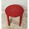 SGABELLO TAVOLINO DESIGN Olaf Von Bohr ANNI 60 Gedy PLASTICA ROSSA VINTAGE SEDIA