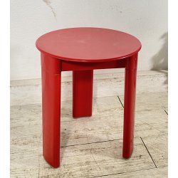SGABELLO TAVOLINO DESIGN Olaf Von Bohr ANNI 60 Gedy PLASTICA ROSSA VINTAGE SEDIA