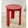 SGABELLO TAVOLINO DESIGN Olaf Von Bohr ANNI 60 Gedy PLASTICA ROSSA VINTAGE SEDIA