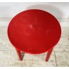 SGABELLO TAVOLINO DESIGN Olaf Von Bohr ANNI 60 Gedy PLASTICA ROSSA VINTAGE SEDIA