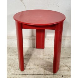 SGABELLO TAVOLINO DESIGN Olaf Von Bohr ANNI 60 Gedy PLASTICA ROSSA VINTAGE SEDIA