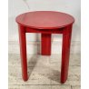 SGABELLO TAVOLINO DESIGN Olaf Von Bohr ANNI 60 Gedy PLASTICA ROSSA VINTAGE SEDIA
