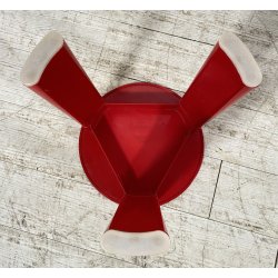 SGABELLO TAVOLINO DESIGN Olaf Von Bohr ANNI 60 Gedy PLASTICA ROSSA VINTAGE SEDIA