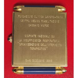 Must de Cartier OROLOGIO TAVOLO quartz SVEGLIA VIAGGIO BLU ORO Pendulette BOX