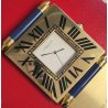 Must de Cartier OROLOGIO TAVOLO quartz SVEGLIA VIAGGIO BLU ORO Pendulette BOX
