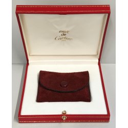 Must de Cartier OROLOGIO TAVOLO quartz SVEGLIA VIAGGIO BLU ORO Pendulette BOX