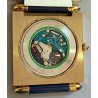 Must de Cartier OROLOGIO TAVOLO quartz SVEGLIA VIAGGIO BLU ORO Pendulette BOX
