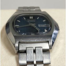 OROLOGIO POLSO Seiko Automatic 7009-5010 anni 70 Vintage Wrist Watch BLU DIAL